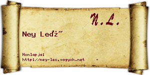 Ney Leó névjegykártya